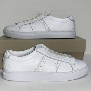 Lacoste City Club Premium Leather Trainers Sz 7.5